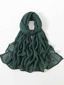 1 chiếc khăn trùm đầu bằng vải viscose màu trơn, thời trang, thoáng khí, nhẹ, đường viền may khóa đôi, khăn dành cho nữ, phù hợp cho mọi mùa để phối với váy. - Nhiều màu - Xem 15