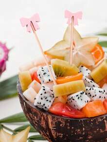 50/100 que khuấy cocktail hình nơ hồng, dùng trang trí bánh cupcake, tăm xiên trái cây, thích hợp cho các dịp lễ hội, sinh nhật, đám cưới, tiệc theo chủ đề bãi biển, đồ dùng nhà bếp. - Hồng - Xem 6