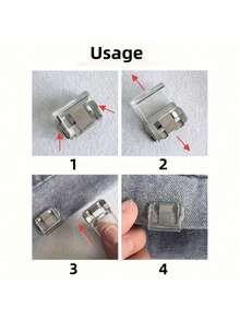 10个隐形裤腿夹，可缩短裤长，无需缝纫，卷边设计防止裤子拖地。