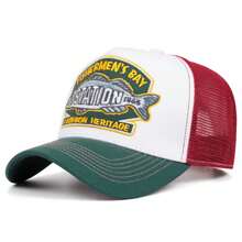 1 件男士字母熊刺绣卡车司机帽 - Trucker Hat - 查看 8
