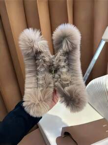 New Popular Extra Large Plush Hair Clip, High-End Plush Hair Clip, Suitable For Women's Valentine's Day Hair Clip, Autumn/Winter Valentine's Day Gift, Fashion Accessory Suitable For Vacation Outfits Elegant Claw Clip Winter Hair Accessories Fashion Hair Clutch