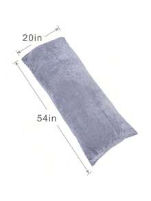 Full Body Pillow For Adults, Long Sleeping, Big Pillows Bed, Firm Large With Velvet Cover, 20x54 Inches (Dark Grey) - 深灰色 - 查看 2