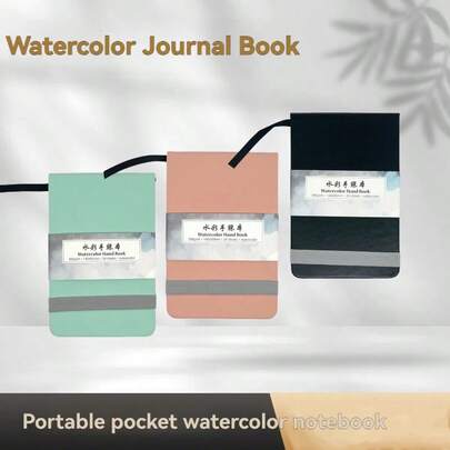 Cold Press Watercolor Pad | Medium Grain, 300gsm Cotton, 24 Pages,Convenient For Travel And Carrying, Outdoor Sketching Watercolor Book