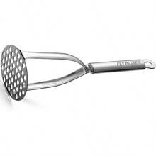 Potato MasherProfessional 188 Stainless Steel Potato Masher.Garlic Press Cooking And Kitchen Gadget.