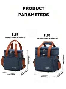 Duża torba termiczna na lunch, przenośna torba termiczna o dużej pojemności, przenośna torba termiczna na lunch, torba termiczna na lunch, torba termiczna na lunch, torba podróżna, piknik, szkoła, praca, kemping, biuro, dziewczęta, chłopcy, studenci, niezbędne w podróży, artykuły szkolne, niezbędne na studia, torba termiczna na lunch na święta