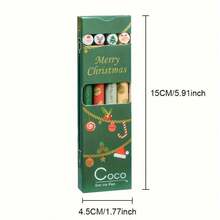 4pcs Christmas Gel Ink Roller Ball Pen Set, Quick Dry Plastic Pen, Medium Point, Cute Holiday Button Design, 0.5mm Black Ink, Holiday Gift Stationery, Christmas, New Year Gift