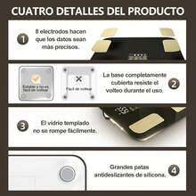 Bascula Digital Corporal, TXG Bascula Corporal con 8 Sensores de Alta Precisión y 20 Datos Relacionados, Bascula Inteligente con Pantalla, 396 Libras, Báscula Inbody Compatible con Android y IOS - 1 - Ver 1