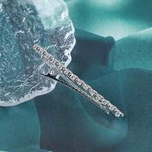 Bohemian Crystal Wedding Hair Barrette Clips Geometric Rhinestone Hair Clip Barrette Square Crystal Hair Clip Silver Cz Headwear Bridal Decorative Hair Accessories Jewelry For Women And#SSDD B BJNHMJ