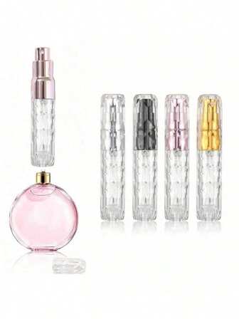 3件/2件/1件便携式迷你可填充香水喷雾器瓶喷雾器旅行装喷雾瓶配件5毫升/0.2盎司旅行必备品旅行收纳袋适合海滩暑假返校