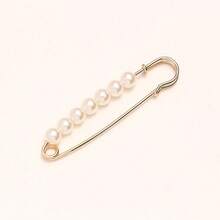 Clip de cintura con perlas falsas, hebilla anti-exposición para suéter de mujer, fijador de cintura, fijador de bufanda, clip de para pañuelo de cabeza, hebilla de chal, broche de ropa, broche de suéter, broche de mujer