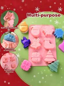 Stampi In Silicone Per Natale, Forme Per Candele E Sapone, Artigianato In Resina E Gesso, Fai Da Te - 4
