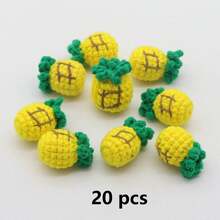 3/5/10/20/30pcs Handmade Crochet Red Strawberry Ornaments | Red And Green Knitted Wool Pendants, Suitable For Keychains, Phone Accessories And DIY Crafts - Perfect Birthday Gift Decor, Bag Charms, Playful Design, Fabric Texture, Crochet Accessories, Great For Thanksgiving - Red - View 18