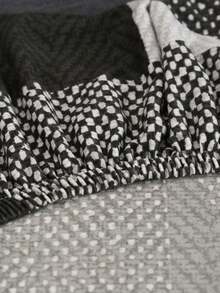 1 pieza Funda de sofá de estiramiento con patrón geométrico, de tela de poliéster de estilo moderno, lavable a máquina, apta para todas las estaciones, no incluye funda de almohada - Multicolor - Ver 6