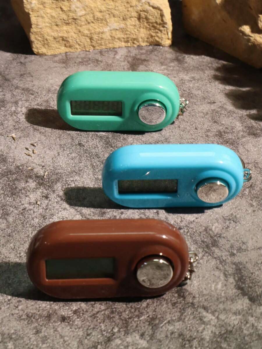 1pc/5pcs/10pcs New Key Chain Counter, Ramadan, Christmas, Halloween, Holiday, Key Chain Electronic Manual Button Counter, Compact Mini Portable Ring Counter - Multicolor - View 1