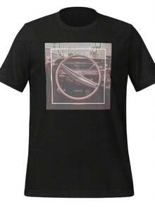 1962 Buick LeSabre T-Shirt – Vintage Dash & Sparkle Steering Wheel Graphic Tee - Style 16 - View 1