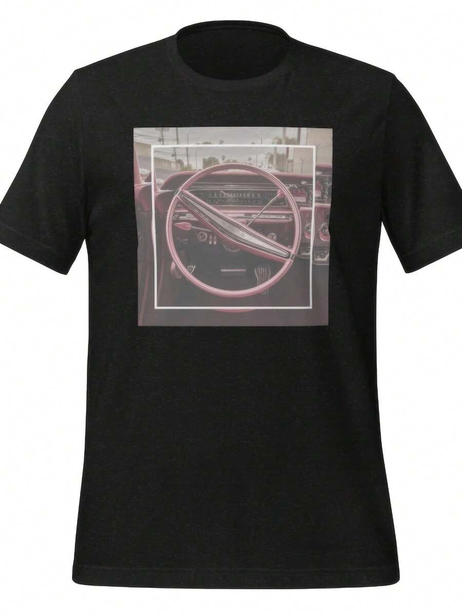 1962 Buick LeSabre T-Shirt – Vintage Dash & Sparkle Steering Wheel Graphic Tee - Style 16 - View 1