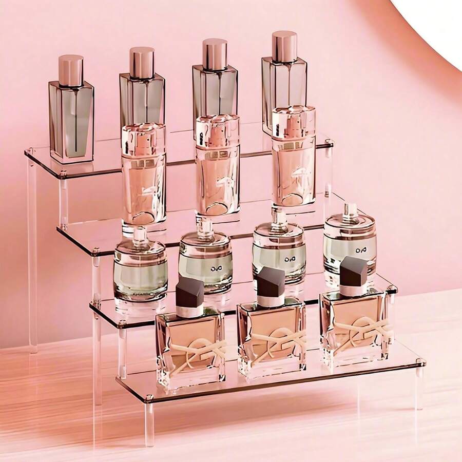 Acrylic Display Stand, Suitable For Toys, Food Desserts, Cupcakes, Perfumes, Colognes, Cosmetics, Can Be Used As Desktop Shelf Stand, Storage Box, Decorative Display Rack - Clear - View 1