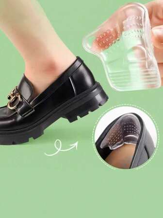 1对硅胶后跟贴隐形透明防摩擦防摔后跟大变小法宝半码缓冲