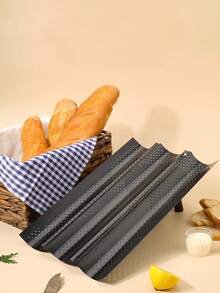 1pc Bread Baking Mold,Oven Toaster Baking Tray,Carbon Steel French Bread Baking Tray,French Baguette Baking Tray,Non Stick French Bread Baking Tray,French Baguette Baking Tray,Italian Bread Baking Tray