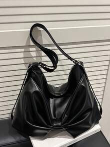 Borsa a tracolla stile coreano con fiocco, nuova collezione autunno 2025, borsa a tracolla casual con catena e grande capacità, multifunzionale, borsa a spalla retrò di per pendolari, borsa a tracolla semplice e versatile di moda per le donne, con grande capacità