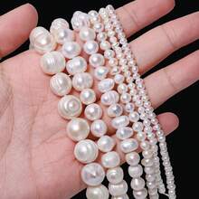 Wholesale 3-12mm Natural White Freshwater Pearl Loose Beads For Diy Jewelry Making DIY Charms Bracelet Necklace Crafts 7.5inch - White - View 6