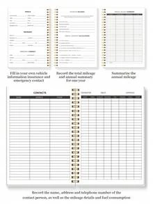 1 pezzo Libretto per registrare i chilometri, 106 pagine Tracker delle spese di viaggio con registrazione di chilometri aziendali e personali, carburante, parcheggio e pedaggi, per ufficio, consegne e piccole imprese