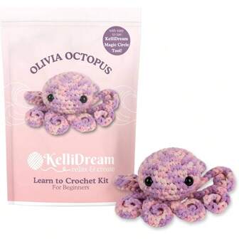 Learn To Crochet Kit Beginner Adults With Magic Circle; Step - By - Step Video Tutorials; All Supplies To Make Cute Amigurumi