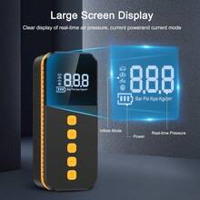 Tire Inflator, Portable Car Air Compressor, Rechargeable Air Pump. Tire Pump With Digital Pressure Gauge And LED Light, Equipped With 2*1500mAh Lithium-Ion Batteries. Suitable For Cars, Motorcycles, Bicycles, Sports Balls. Car Accessories/Gift.