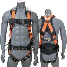 AFP Demon Comfortable Fall Protection Harness Kit – OSHA_ANSI PPE Full Body Safety Harness For Construction Work