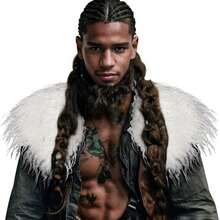 1pc Unisex Viking Fur Cape, Medieval Faux Fur Cloak, Renaissance Costume - Multicolor - View 10