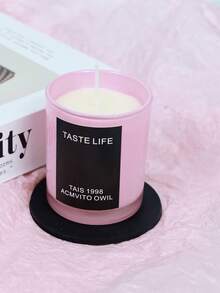 1 pièce Grande tasse TASTE LIFE Bougie d'aromathérapie en cire de soja haut de gamme avec sous-tasse, sans fumée, huiles essentielles d'aromathérapie pour la maison, le spa, les loisirs. Ensemble de bougies décoratives exquis, idéal pour la relaxation, la décoration et les cadeaux