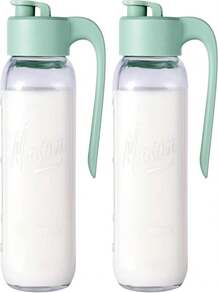 Spreccio Mason Jar Pitcher - Airtight &Amp; Leakproof Glass Pitcher With Lid, Perfect For Breastmilk, Cold Brew, And Sun Tea, 2 Quart (64 Oz) 1_2 Gallon Mason Jar With Pour Spout Lid - ColorD - 查看 1
