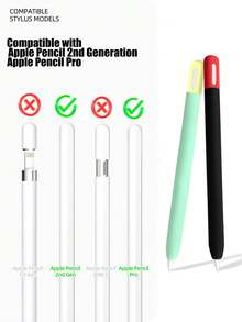 2pcs Compatible Apple Pencil Pro/Apple Pencil 2 Silicone Protective Case/Sleeve (Includes 2 Sleeves) - Multicolor - View 6