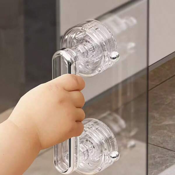 Non Punched Suction Cup Bathroom Armrest With Anti Slip Handle - Heavy-Duty Bathroom Armrest, Easy To Install, Suitable For Elderly Use, Shower/Toilet/Bathtub Anti Fall Armrest, Detachable Anti Slip Handle