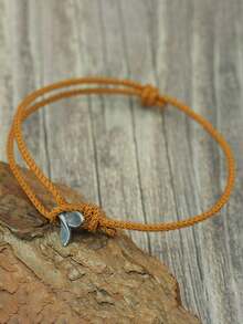 diffone 2mm Handmade Rope Braided Bracelet Antique Black Whale Tail Bracelet For Men Personalized Jewelry - Vintage Fishtail Bracelet - View 7