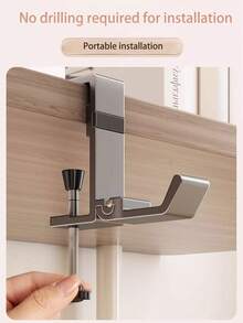 1 Piece Of Foldable And Adjustable Desk-Side Hook, No Drilling Required, No Sticking Needed, Easy To Install, Foldable And Durable, Multi-Functional Hook, Suitable For Classrooms, Desk Organizers, Home Storage, Office Desk Accessories, Desktop Storage Boxes, Student Stationery, School And Office Supplies, Desktop Storage Boxes, Office Decoration, Valentine's Day Decoration