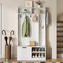 Clothing & Closet Storage Set - White + Particle Board - View 1