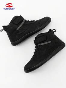 HOBIBEAR Teens Sports Shoes For Boys & Girls, Wide Toe Box, Comfortable Walking Shoes, Hook And Loop Closure, Rubber Sole, Non-Slip, Breathable, Easy To Wear, Suitable For All Seasons, School Shoes - Black - View 4