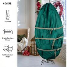 Tiny Tim Totes 83DT5583 Premium Upright Christmas Tree Canvas Storage Cover Bag 9 FT Green 9 Foot - Green - View 4