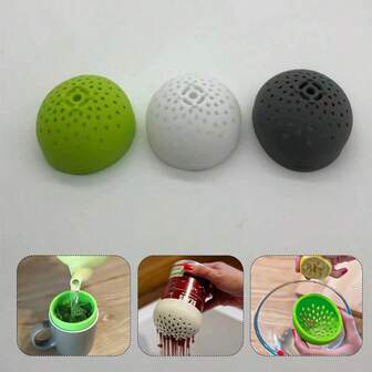1 Pc Silicone Can Filter, Multifunctional Mini Strainer, Food Mesh Can Drain, Mini Kitchen Filter, Portable Silicone Can Drain, Home Kitchen Accessories