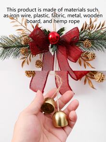 1 Piece Artificial Christmas Bell Hanging Decoration, Christmas Hanging Item For Wedding Parties And Indoor Decoration, Festival Party Gift, For Hanging, Valentine's Day Decoration, Home Aesthetics Room Decoration, Wall Hanging. - Multicolor - View 10
