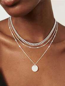 1pc Multi-Layer Minimalist Faux Pearl Necklace, Suitable For Women's Daily And Holiday Wear