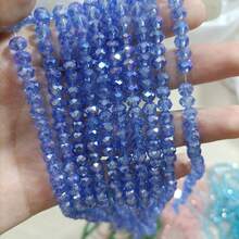 10 串闪亮 4 毫米玻璃珠/节日珠/奥地利玻璃珠/玻璃圆珠/水晶隔珠，适用于手链/项链/脚链/耳环珠宝制作/DIY 散珠 - 彩色 - 查看 4