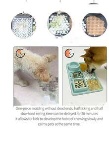 Silicone Non-Slip, Waterproof, Easy To Clean, Multi-Function Suction Cup Pet Bowl, Anti-Spill, Cat & Dog Food Dish