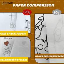 GDTME 1 Piece Christmas Themed Coloring Book, 24 Pages Upgraded To 120g Pearl Paper, Includes Cute Illustrations, Suitable For Adult Relaxation, Ideal Gift For Birthday, Party, Thanksgiving, Halloween And Christmas, 7.9*7.9 Inches, Also A Great Gift For Back To School And Mother's Day - Comfortable and Bold Christmas Design - View 4