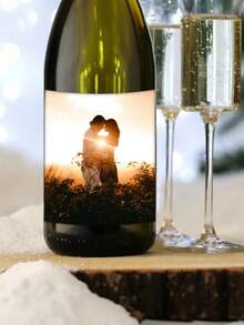 9 pièces d'autocollants personnalisés et imperméables pour anniversaire, mariage, etc. Convient pour bouteilles de vin, images personnalisées, photos, cadeaux d'anniversaire, étiquettes de bouteille, personnalisation, cadeaux d'anniversaire, rentrée scolaire, multifonctionnel