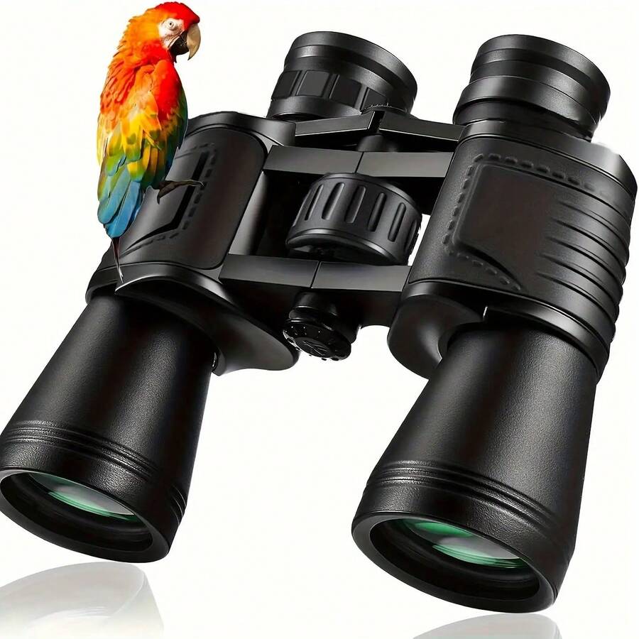10x50 成人高倍率双筒望远镜 - 轻巧、紧凑的设计、大目镜，适合观鸟、旅行、狩猎、徒步旅行和体育赛事，狩猎双筒望远镜