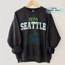 Retro 90s Style Seattle Football Sweatshirt, Game Day Shirt, Seattle Team Football Shirt, Sunday Seattle, Seattle Football