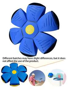 1个蓝色可变形减压球，适合青少年户外玩耍的互动玩具，男孩派对玩具 - 彩色 - 查看 4