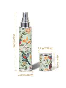 1 pezzo Bottiglia di profumo vintage in pelle da 10ml con stampa floreale e totem, di alta qualità, flacone spray portatile per viaggi